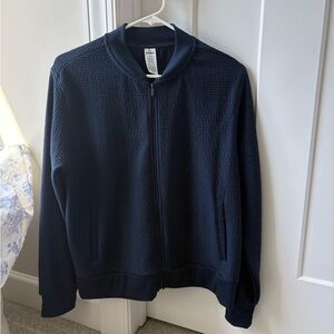 RBX Navy Textured Zip-Front Women's Jacket